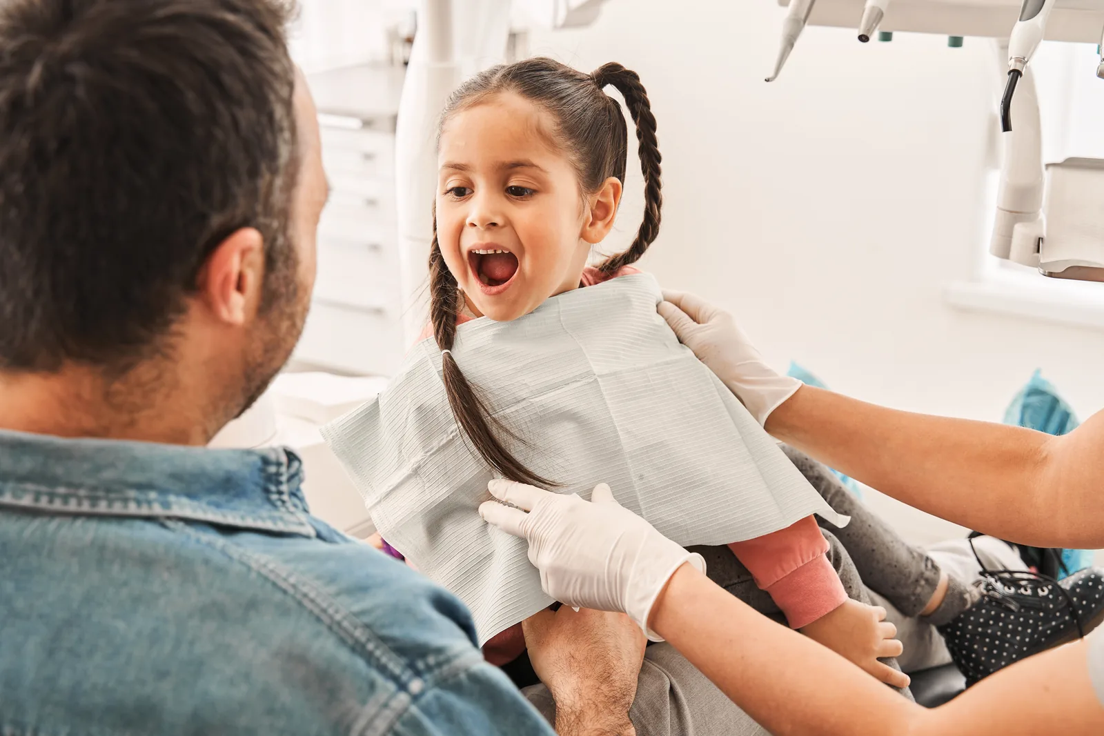 Young child during a first orthodontic evaluation at Sytek Ortho in Alpena, MI
